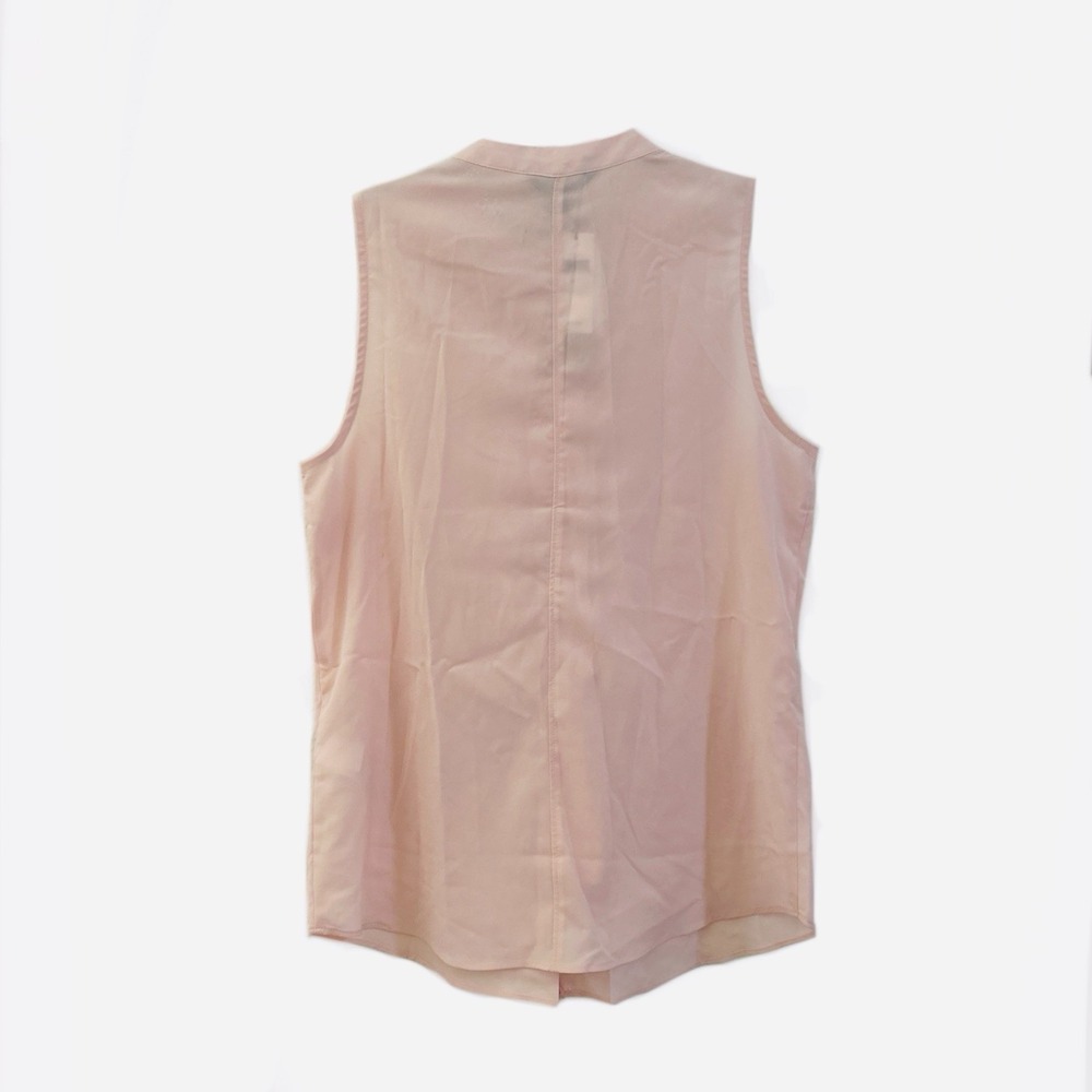 Banana Republic Rose Smoke Sleeveless Cascade Blouse Women's Size Petite XSP NWT - Picture 9 of 9
